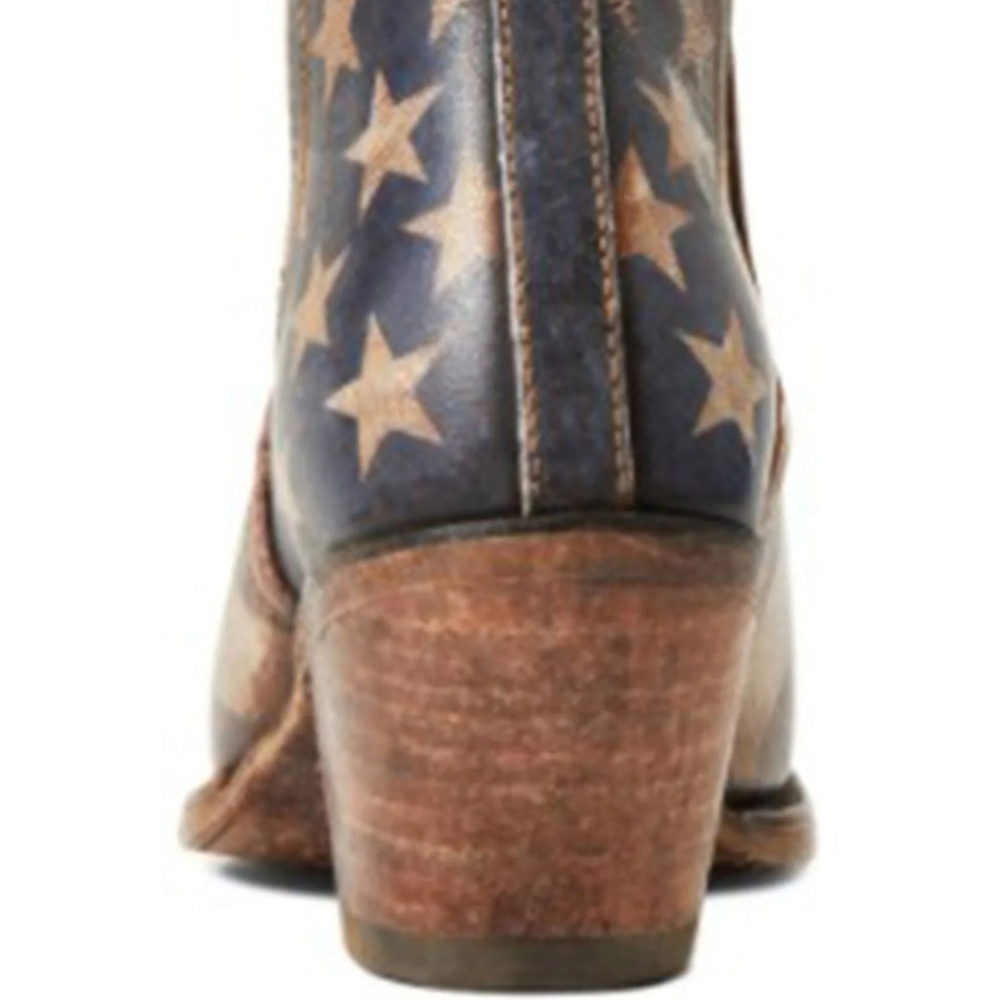 Ariat Women's Dixon "Old Patriot" Western Booties - Snip Toe (10) - Picture 2 of 7